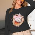 Baseball Drip Ice Cream Coquette Pink Bow Baseball Player Unisex Long Sleeve T-Shirt Baseball Drip Ice Cream Coquette Pink Bow Baseball Player Unisex Long Sleeve T-Shirt