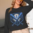 Baseball Drip Ice Cream Diabetes Awareness Ribbon Boys Girls Unisex Long Sleeve T-Shirt