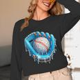 Baseball Drip Ice Cream Glove With Sprinkles Ball Boys Youth Unisex Long Sleeve T-Shirt