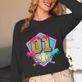 Baseball Drip Jersey Number 1 For Players & 1th Birthday Unisex Long Sleeve T-Shirt