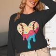 Baseball Drip Melting Ice Cream Baseball Heart Boys Girls Unisex Long Sleeve T-Shirt Baseball Drip Melting Ice Cream Baseball Heart Boys Girls Unisex Long Sleeve T-Shirt