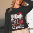 Baseball Happy 100 Days Of School Boy Girl Kid Teacher Unisex Long Sleeve T-Shirt