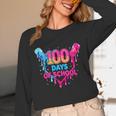 Baseball Ice Cream Drip 100 Days Of School Boys Girls 100th Unisex Long Sleeve T-Shirt