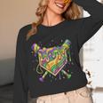 Baseball Mardi Gras Home Plate Ice Cream Drip Carnival Mask Unisex Long Sleeve T-Shirt