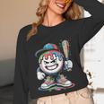 Baseball Mascot Attitude Graffiti Splash Bat Cap Unisex Long Sleeve T-Shirt Baseball Mascot Attitude Graffiti Splash Bat Cap Unisex Long Sleeve T-Shirt