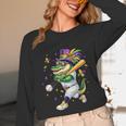 Baseball Player Mardi Gras Alligator Carnival Costume Beads Unisex Long Sleeve T-Shirt Baseball Player Mardi Gras Alligator Carnival Costume Beads Unisex Long Sleeve T-Shirt