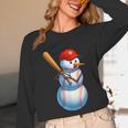 Baseball Snowman Merry Christmas Xmas Pajamas Men Women Kids Unisex Long Sleeve T-Shirt Baseball Snowman Merry Christmas Xmas Pajamas Men Women Kids Unisex Long Sleeve T-Shirt