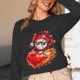 Baseball Valentine's Day Drip Ice Cream Team Unisex Long Sleeve T-Shirt