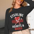 Boys Baseball Valentines Day Stealing Hearts Valentine Kids Unisex Long Sleeve T-Shirt Boys Baseball Valentines Day Stealing Hearts Valentine Kids Unisex Long Sleeve T-Shirt