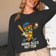 Boys Pizza Theme Baseball Home Hitter Unisex Long Sleeve T-Shirt Boys Pizza Theme Baseball Home Hitter Unisex Long Sleeve T-Shirt
