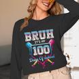 Bruh It's My 100 Days Of School Baseball Ice Cream Drip Boys Unisex Long Sleeve T-Shirt Bruh It's My 100 Days Of School Baseball Ice Cream Drip Boys Unisex Long Sleeve T-Shirt