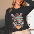 Bruh I Scored 100 Days Of School Baseball Ice Cream Drip Tee Unisex Long Sleeve T-Shirt