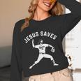 Christian Jesus Saves Baseball Pitcher Heaven 01 Sports Unisex Long Sleeve T-Shirt Christian Jesus Saves Baseball Pitcher Heaven 01 Sports Unisex Long Sleeve T-Shirt