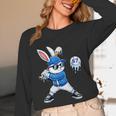 Dripping Drip Baseball Rabbit Bunny Easter Men Boy Kid Unisex Long Sleeve T-Shirt