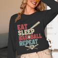 Eat Sleep Baseball Repeat Bat Ball Player Fan Unisex Long Sleeve T-Shirt Eat Sleep Baseball Repeat Bat Ball Player Fan Unisex Long Sleeve T-Shirt