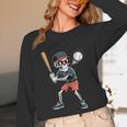 Halloween Skeleton Playing Baseball 67 Six Seven Meme Unisex Long Sleeve T-Shirt Halloween Skeleton Playing Baseball 67 Six Seven Meme Unisex Long Sleeve T-Shirt