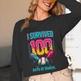 HUGvyn I Survived 100 Days Baseball Teacher Ice Cream Drip Unisex Long Sleeve T-Shirt HUGvyn I Survived 100 Days Baseball Teacher Ice Cream Drip Unisex Long Sleeve T-Shirt