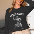 Jesus Saves Shirt Religious Christian Faith Baseball Unisex Long Sleeve T-Shirt Jesus Saves Shirt Religious Christian Faith Baseball Unisex Long Sleeve T-Shirt