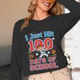 I Just Hit 100 Days Of School Baseball 100th Day Boys Kids Unisex Long Sleeve T-Shirt