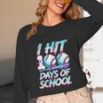 Kids 100 Days Of School 100th Day Baseball Ice Cream Drip Unisex Long Sleeve T-Shirt