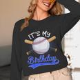 Kids 8th Baseball Birthday Party Boys Sport Fan 8 Years Old Unisex Long Sleeve T-Shirt