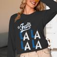 LA Baseball Fan Christmas FA La La Holiday Blue Theme Unisex Long Sleeve T-Shirt LA Baseball Fan Christmas FA La La Holiday Blue Theme Unisex Long Sleeve T-Shirt