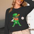 Leprechaun Playing Baseball St Patricks Day Sport Boys Unisex Long Sleeve T-Shirt