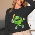 Lucky Shamrock Playing Baseball St Patrick's Kids Boys Unisex Long Sleeve T-Shirt Lucky Shamrock Playing Baseball St Patrick's Kids Boys Unisex Long Sleeve T-Shirt