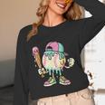 Melted Ice-Cream Baseball Mascot Pastel Pop Unisex Long Sleeve T-Shirt Melted Ice-Cream Baseball Mascot Pastel Pop Unisex Long Sleeve T-Shirt