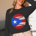 Puerto Rico Baseball Flag Boricua Beisbol Fan Gear Unisex Long Sleeve T-Shirt
