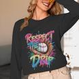 Respect The Drip Baseball Drip Glove Youth Boys Girls Player Unisex Long Sleeve T-Shirt Respect The Drip Baseball Drip Glove Youth Boys Girls Player Unisex Long Sleeve T-Shirt