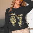 Retro I Was 6 Now I'm 7 Camo 67 Ice Cream Drip Baseball Unisex Long Sleeve T-Shirt