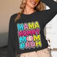 Retro Mama Mommy Mom Bruh Baseball Women Girls Unisex Long Sleeve T-Shirt