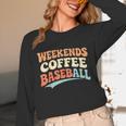 Weekends Coffee Baseball Retro Vibes Unisex Long Sleeve T-Shirt
