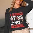 I Scored 6733 100th Days Of School Baseball Six Seven Meme Unisex Long Sleeve T-Shirt I Scored 6733 100th Days Of School Baseball Six Seven Meme Unisex Long Sleeve T-Shirt