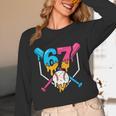 Six Seven Baseball Ice Cream Drip Cool 67 Gen Alpha Slang Unisex Long Sleeve T-Shirt Six Seven Baseball Ice Cream Drip Cool 67 Gen Alpha Slang Unisex Long Sleeve T-Shirt