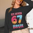 Six Seven Bruh 67 Ice Cream Drip Baseball For Men Women Kids Unisex Long Sleeve T-Shirt Six Seven Bruh 67 Ice Cream Drip Baseball For Men Women Kids Unisex Long Sleeve T-Shirt