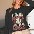 Stealing Hearts Like I Steal Bases Baseball Valentine Retro Unisex Long Sleeve T-Shirt Stealing Hearts Like I Steal Bases Baseball Valentine Retro Unisex Long Sleeve T-Shirt