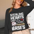 Stealing Hearts Like I Steal Bases Baseball Valentines Unisex Long Sleeve T-Shirt Stealing Hearts Like I Steal Bases Baseball Valentines Unisex Long Sleeve T-Shirt