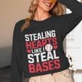 Stealing Hearts Like I Steal Bases Cute Baseball Kids Unisex Long Sleeve T-Shirt Stealing Hearts Like I Steal Bases Cute Baseball Kids Unisex Long Sleeve T-Shirt