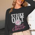 Strike Out Breast Cancer Baseball Warrior Unisex Long Sleeve T-Shirt Strike Out Breast Cancer Baseball Warrior Unisex Long Sleeve T-Shirt