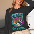 I Survived 100 Days Of School Baseball Drip Unisex Long Sleeve T-Shirt I Survived 100 Days Of School Baseball Drip Unisex Long Sleeve T-Shirt