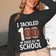I Tackled 100 Days Of School Baseball Player Kids Teacher Unisex Long Sleeve T-Shirt I Tackled 100 Days Of School Baseball Player Kids Teacher Unisex Long Sleeve T-Shirt