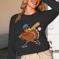 Turkey Baseball Thanksgiving Sports Humor Men Boy Kids Unisex Long Sleeve T-Shirt
