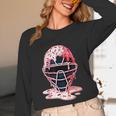 Valentine Baseball Catcher Mask Ice Cream Drip Tee For Boys Unisex Long Sleeve T-Shirt