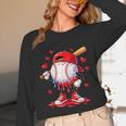 Valentine Baseball Heart Drip Sport Love Valentines Day Boys Unisex Long Sleeve T-Shirt