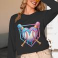 Valentines Baseball Heart Dripping Ice Cream Gen Z Alpha Unisex Long Sleeve T-Shirt Valentines Baseball Heart Dripping Ice Cream Gen Z Alpha Unisex Long Sleeve T-Shirt