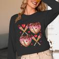 Valentines Day Drip Heart Baseball XOXO Boys Kids Men Sport Unisex Long Sleeve T-Shirt