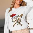 67 Baseball Xmas Lights Santa Hat Holiday Unisex Long Sleeve T-Shirt