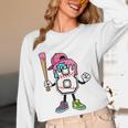 8th Birthday Baseball Ice-Cream Drip 8 Years Old Boys Girls Unisex Long Sleeve T-Shirt